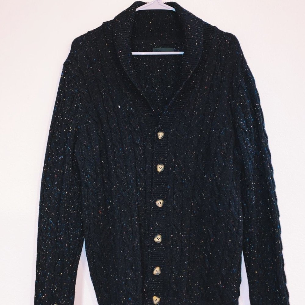 ASOS Cardigan - Black with coloured spots - Medium